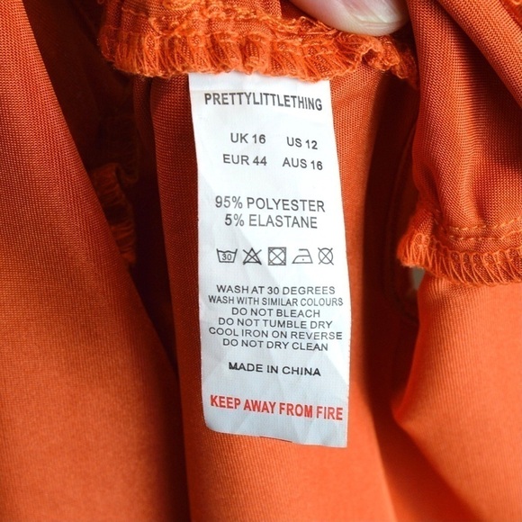 PrettyLittleThing Stretch Satin Cut Out‎ Side Seam Strappy Bodycon Dress FLAWS! - Picture 5 of 16